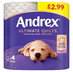 Picture of ANDREX TOILET ROLL QUILTS pm2.99 155sht FSC®