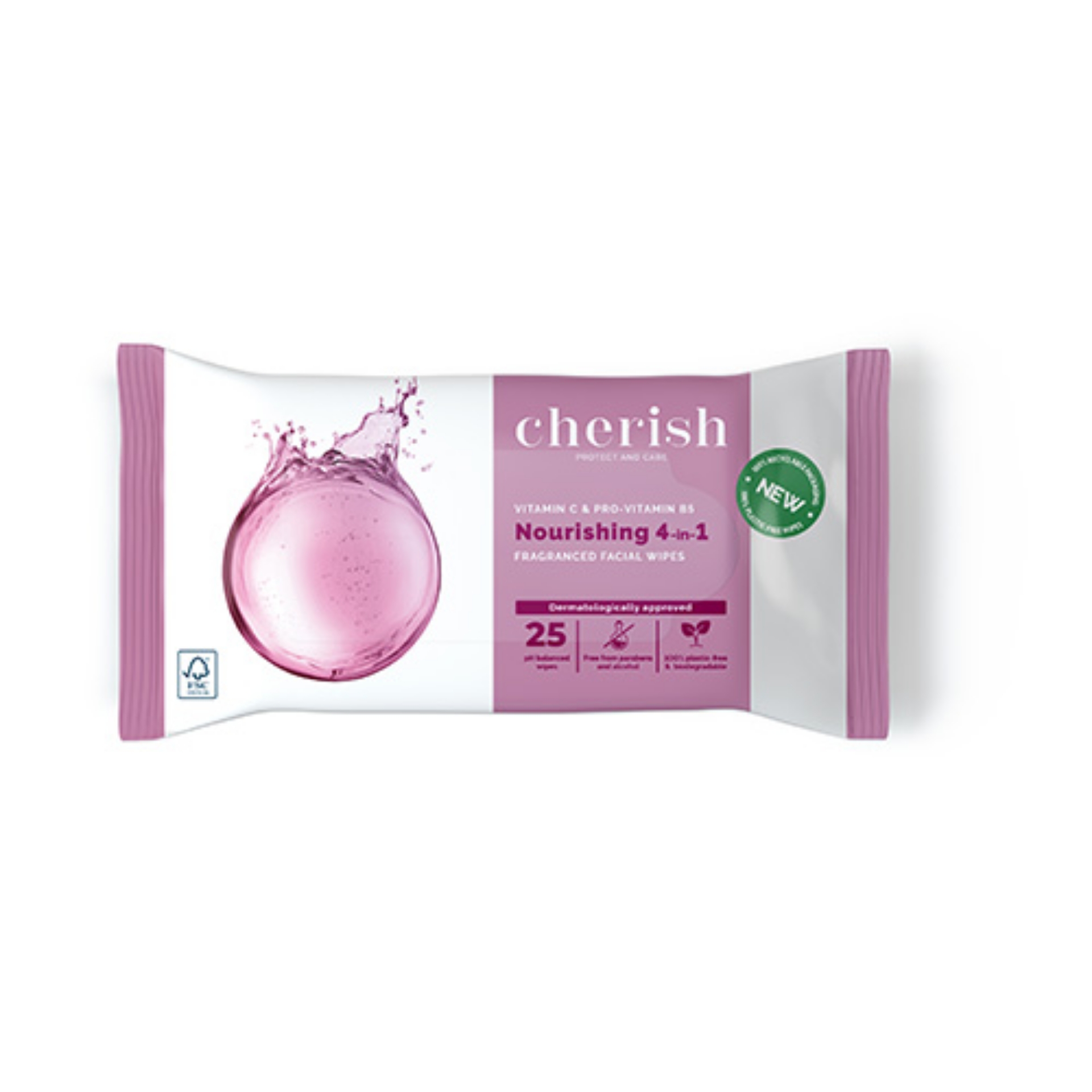 Picture of CHERISH 4in1 PLASTIC FREE FACIAL WIPES FSC®(CHF4B)