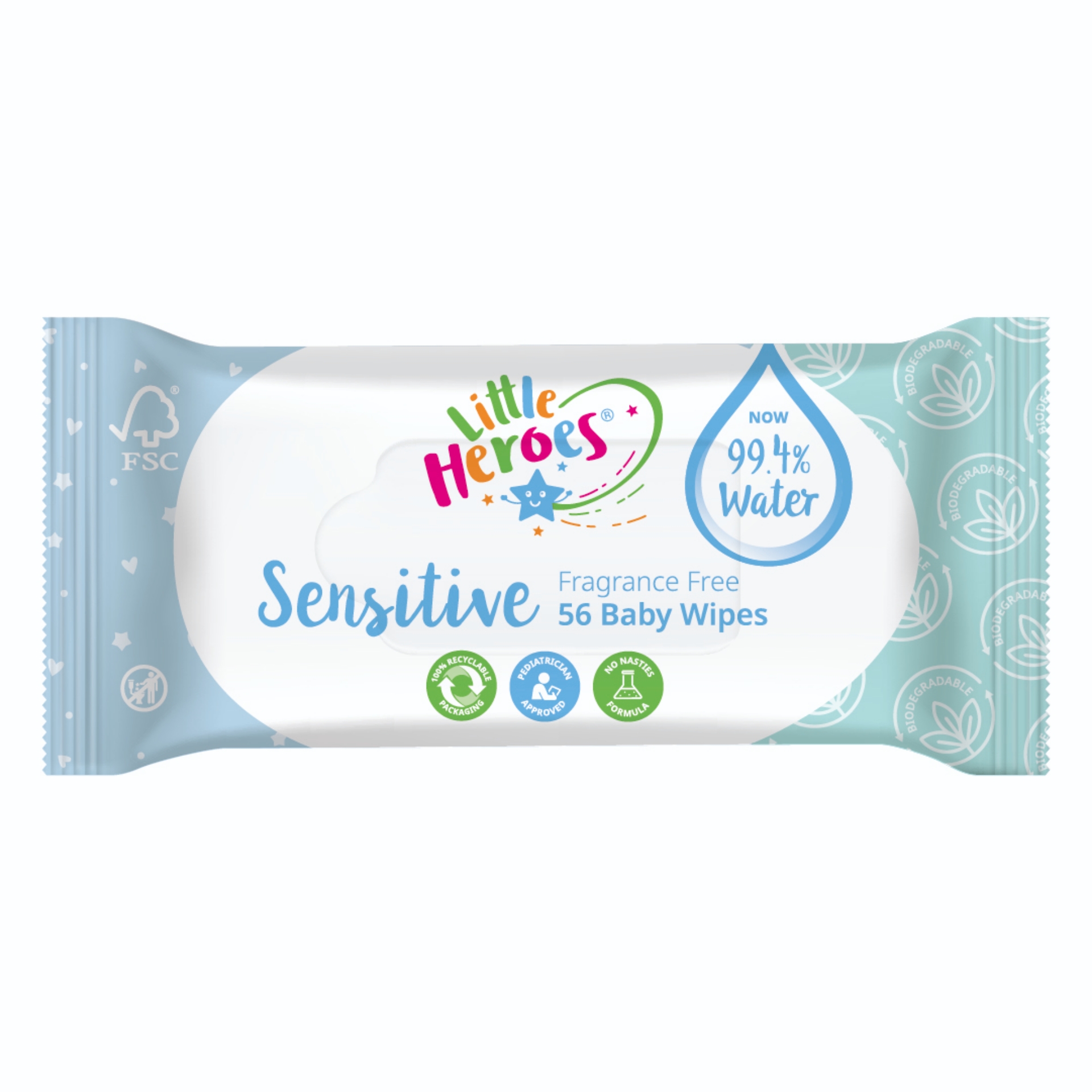 Picture of LITTLE HEROES SENSITIVE PLASTIC FREE BABYWIPE FSC®