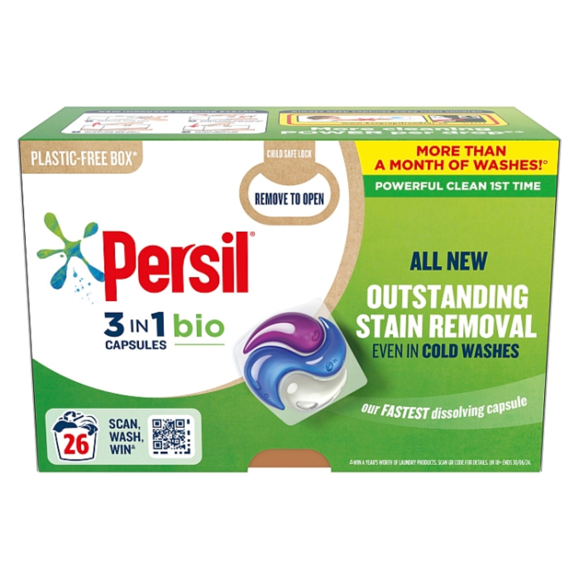 Picture of PERSIL 3 IN 1 CAPSULES - BIO (26w) (No ROI) (wsl)