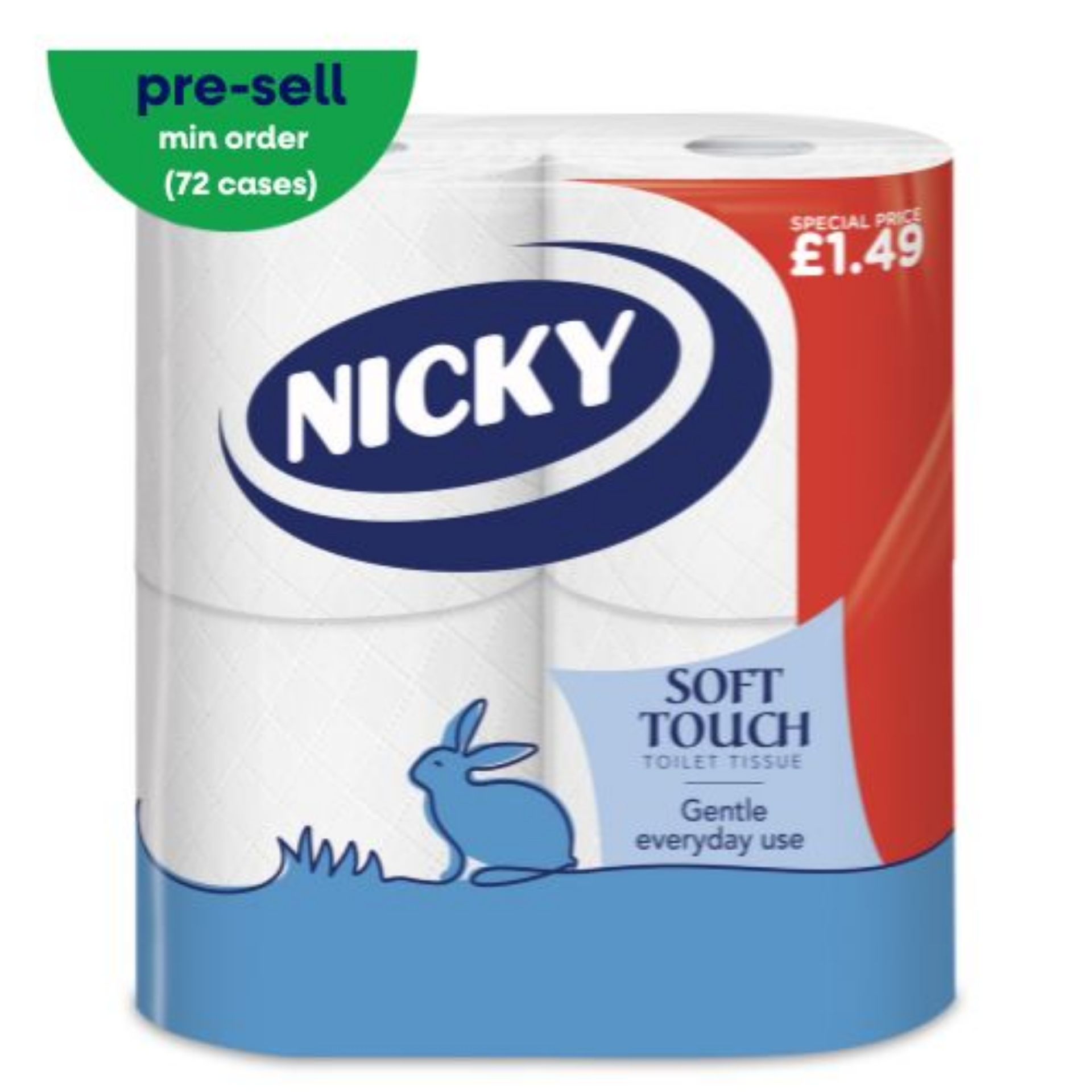 Picture of NICKY SOFT TOUCH TOILET ROLL2ply 190shtspm1.49FSC®