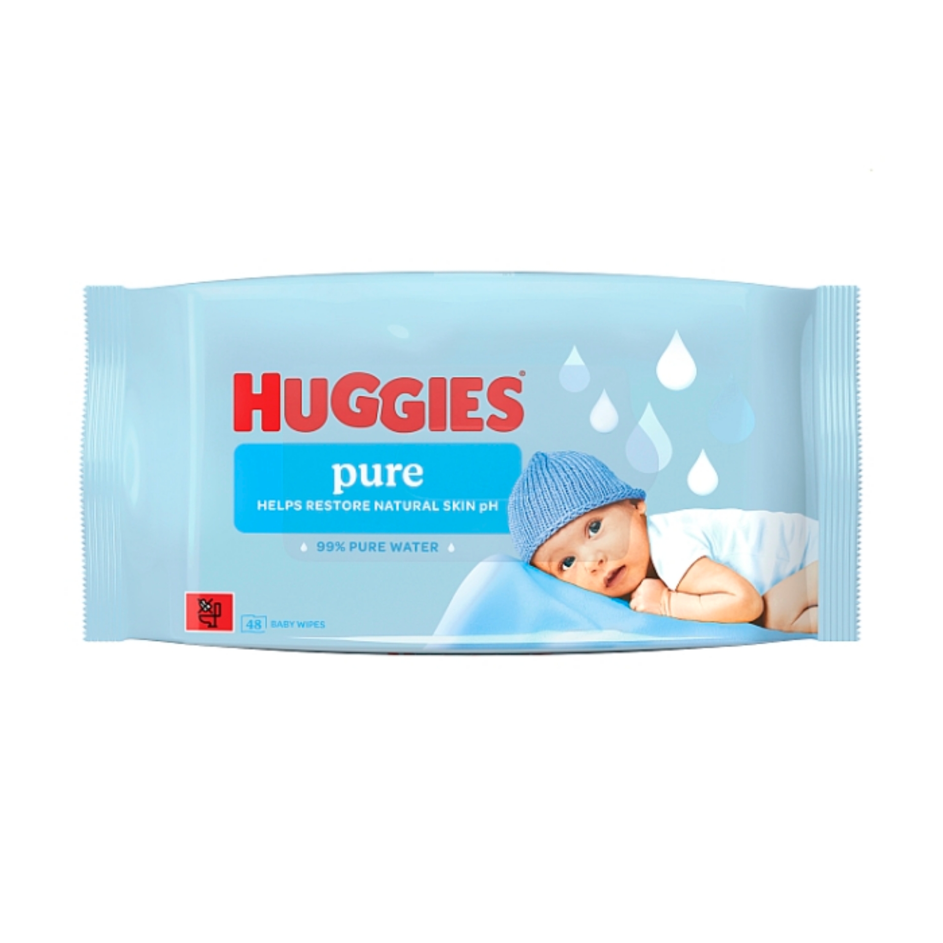 Picture of HUGGIES BABY WIPES PURE PLASTIC FREE